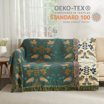 Cross-Border Hot Selling Pure Cotton Gauze Blanket Sofa Blanket Towel Quilt Cotton Bohemian Thread Blanket Boho Blanket