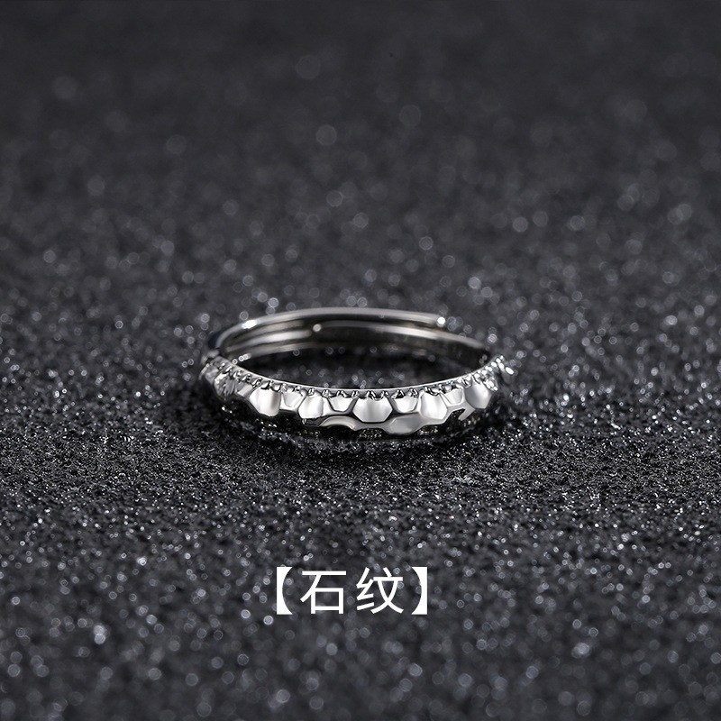 男士戒指个性叠戴组合电镀圆形复古貔貅单身戒莫比乌斯可调节指环