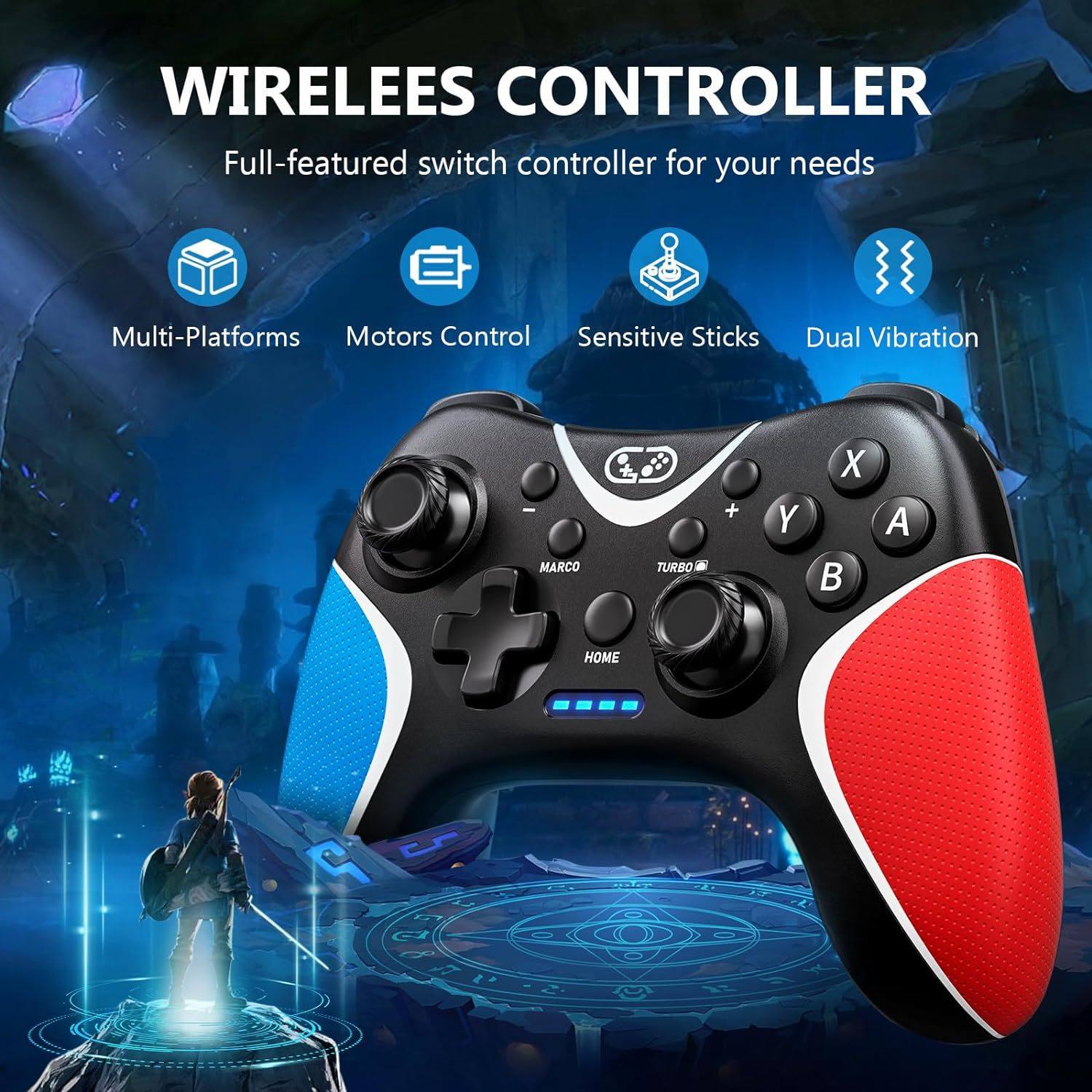SWITCH gamepad NS wireless controller custom back key programming burst bluetooth wireless handle