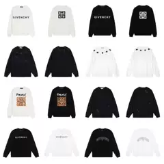 Cross-Border Trendy Brand New Gv Ji Home Printed Letter Long-Sleeved Round Neck Loose and Versatile Pullover Sweatshirt for Men and Women
