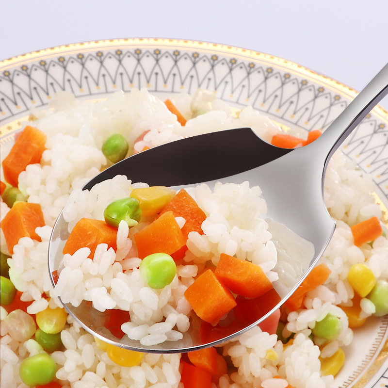 Dining Table Public Spoon 304 Stainless Steel Dinner Buffet Serving Spoon Hotel Restaurant Large Public Spoon Canteen Serving Spoon