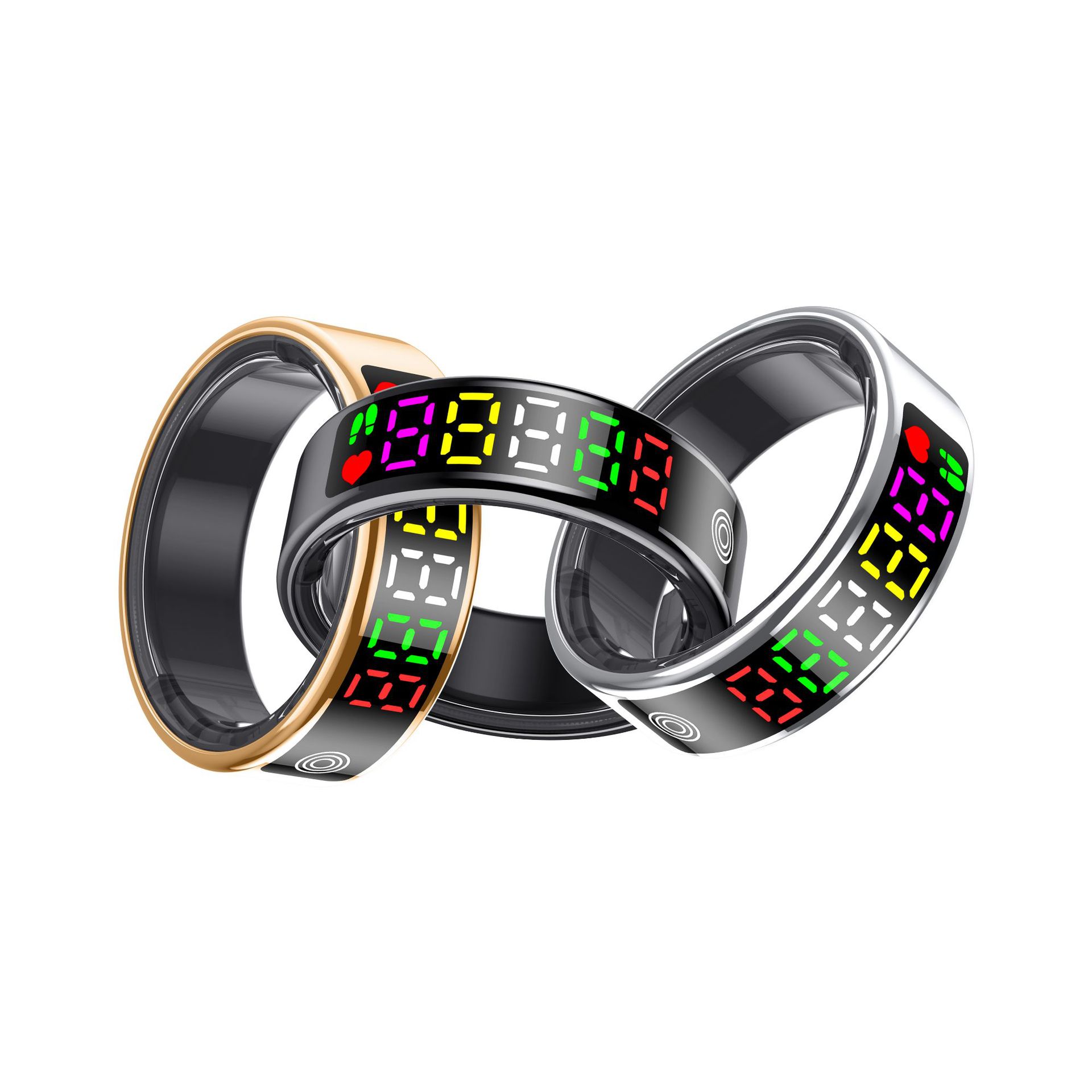 Smartring Colorful Digital Display Smart Ring Smart Touch Control Remote Control for Photos and Videos Page Turning Health Monitoring