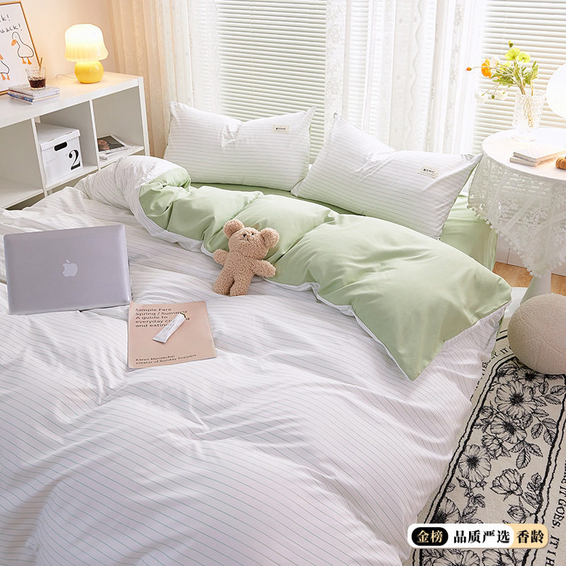 緑と白のストリップ