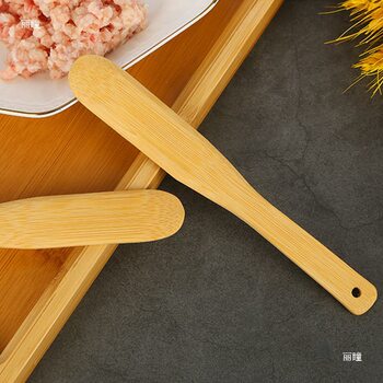 Tools for Making Wontons and Dumplings: Bamboo Filling Shovel, Flat Spoon for Scooping Filling, Stirring Stick, Unpainted and Wax-Free Stirring Spoon