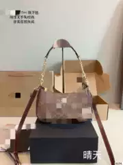 Koujia Foreign Trade Cross-Border New Large Vintage Monogram Underarm Bag, Classic Shoulder Crossbody Handbag for Women, Trendy