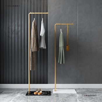 Nordic Floor-Standing Clothes Rack for Bedroom, Simple Household Storage Rack, Light Luxury Modern Rod-Style Internet Celebrity Ins Coat Rack