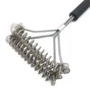 Cross-Border New Barbecue Tool Cleaning Brush Spring Brush Head Wire Brush Barbecue Grill Net Barbecue Grill Cleaning Brush