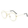 New retro metal plain glasses fashion Harajuku style glasses Korean style artistic round large frame glasses frame 3447