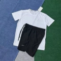 Crystal short sleeve white+d218 black