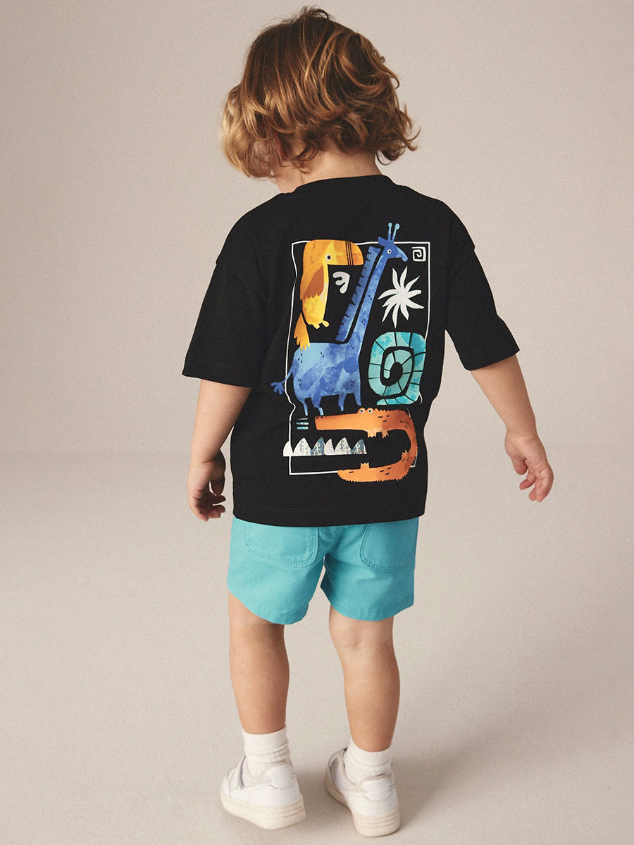 Custom-made Supply New Short-sleeve Dinosaur Printed Kids' Set, Summer Toddler & Kids' 2-piece Set Wholesale