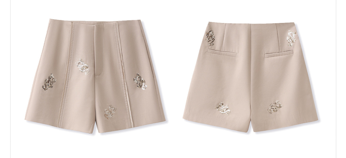 Bộ đôi áo vest không tay dáng ôm kèm quần short thêu họa tiết nữ — Quần short thêu (giao hàng trong ngày), Áo thêu (giao hàng trong ngày)