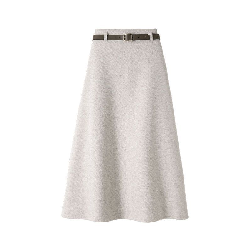 Casual Loose A Line Midi Skirt for Women High Waist Slim Fit Simple Design Autumn and Winter Wear Wholesale