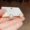 33 white-pearl small ear buckle (thick gold plating)