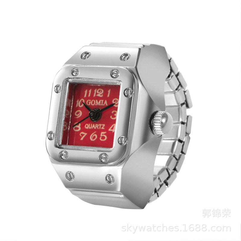 wish/速卖通/EB热销铆钉桃心复古八角戒指表爆款推荐手表批发