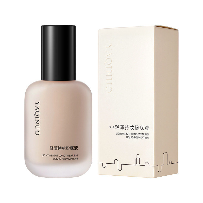 Yakino Light and Long-Lasting Liquid Foundation, Long-Lasting Moisturizing, Non-Removing Makeup, Concealer, Oil Control, Nourishing Dry Skin and Oily Skin Foundation Cream