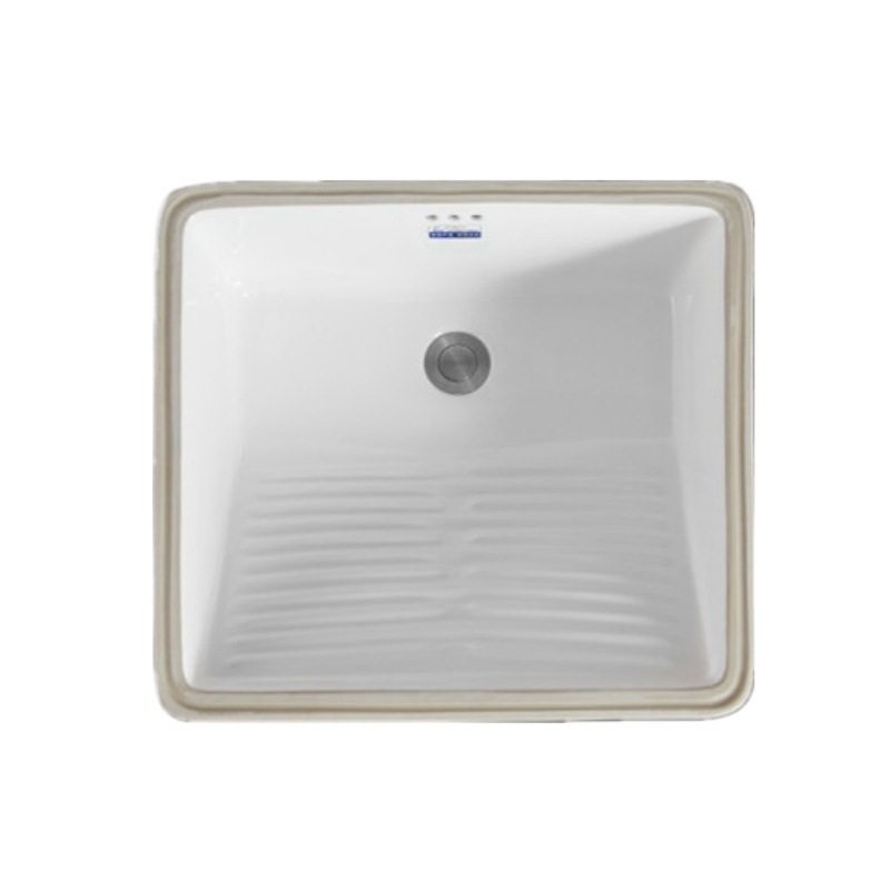 Balcony Ceramic Undermount Basin with Washboard, Undermount Laundry Basin with Washboard, Built-In Washbasin, Basin Sink