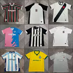 26 Football Jerseys Retro Brazil. Palmeiras. Vasco Da Gama. Brazilian League Fan Short-Sleeved T-Shirt Football Shirt