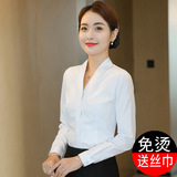 Интервью со стюардессой профессиональная одежда стюардессы China Southern Airlines белая рубашка женская униформа темпераментная рубашка с v-образным вырезом и без воротника комбинезон