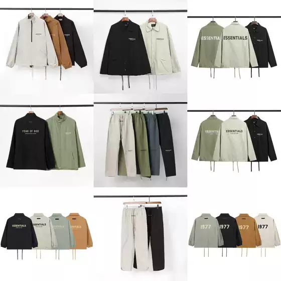 Fog 3m Reflective Letter Logo Coach Jacket Windbreaker Men and Women Couple Wear Large Size High Street Fashion Brand Jacket