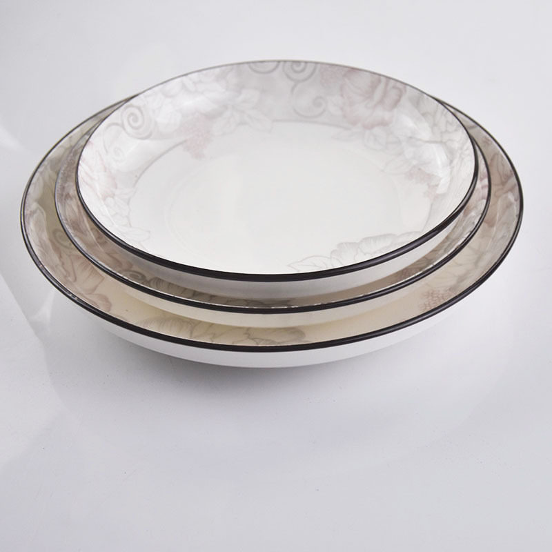 Wholesale 789inch Creative Ceramic Round Deep Plates, Soup Plates, Rice Plates, Dish Plates, Tableware Trays