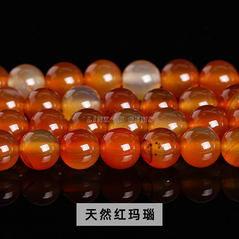 厂家直供饰品配件红玛瑙散珠饰品配件diy串珠玛瑙珠子半成品批发