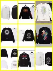 Cross-Border Exclusive Supply of Trendy Brand C-Kro Round-Neck Pullover Long-Sleeve Pure Cotton Unisex Couple's Loose Sweatshirt Collection
