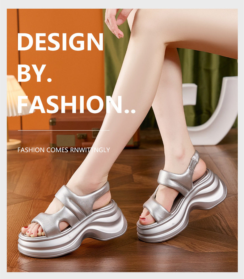 Dép sandal nữ xỏ ngón đế bệt mùa hè thoáng mát — Bạc, Trắng, Đen chi tiết 13
