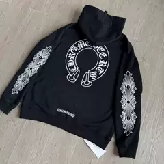 【In-Stock High-End Version】Ch Crowe Classic Horseshoe Flower Zipper Sweatshirt for Men and Women