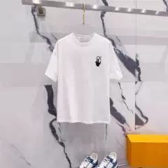 Of Brand Cross-Border 26Ss Logo High-Quality Round-Neck Loose Pure Cotton Short-Sleeve Unisex Casual Fashion Loose T-Shirt