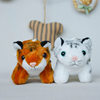Cute Realistic Plush Tiger Pendant Zodiac Tiger Doll Tiger Plush Keychain Women's Backpack Decoration