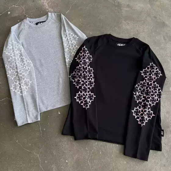 European and American Cross-Border Printed Long-Sleeve High Street Fashion Unisex Casual Long-Sleeve Y2K Top
