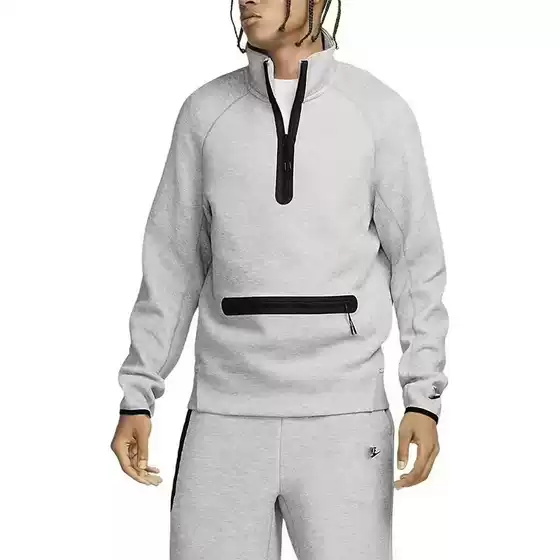 Men's and Women's Sweatshirt and Sweatpants Set, Knitted Casual Set, Half-Zip Loose Sports Pullover with Stand-Up Collar 7998