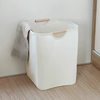 Japanese Style Simple Dirty Clothes Basket Folding Portable Fabric Dirty Clothes Basket Household Bedroom Bathroom Laundry Storage Basket Laundry Basket