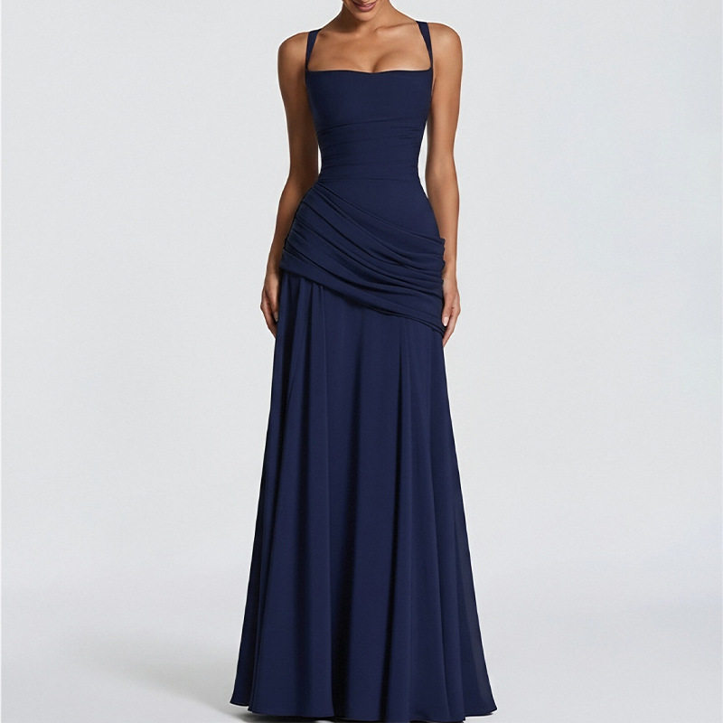 Summer Womens Dress Elegant Sleeveless Waist Defined Flared Design Perfect for Parties and Events Wholesale