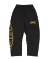 Black and yellow sweatpants