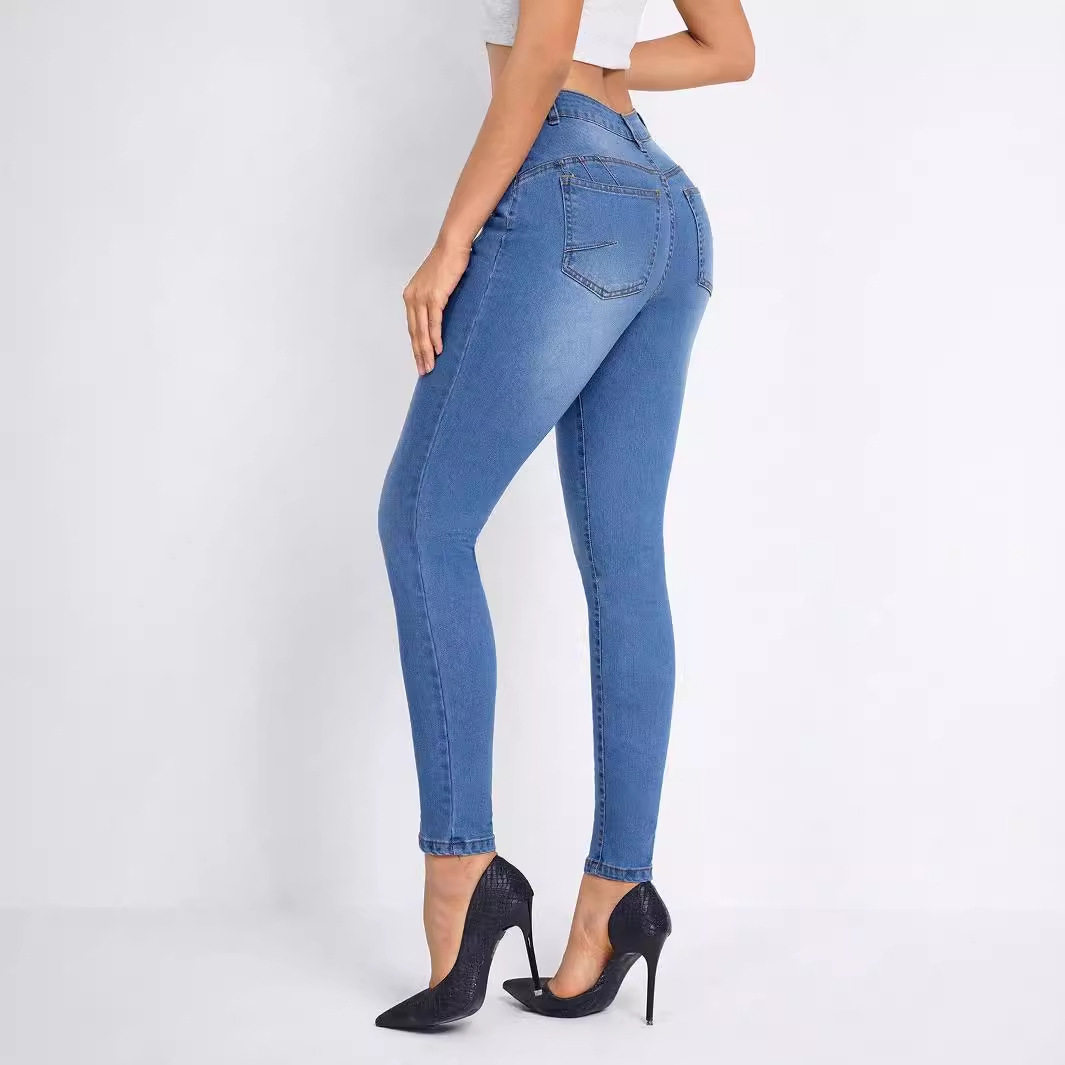 Skinny Stretch Denim Jeans for Women Versatile Fashion Comfortable Fit Casual Style Ready to Ship Low MOQ