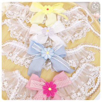 Cross-Border Sweet Pet Daisy Scarf Cat Bow Saliva Towel Dog ​​Premium Neck Collar Wholesale