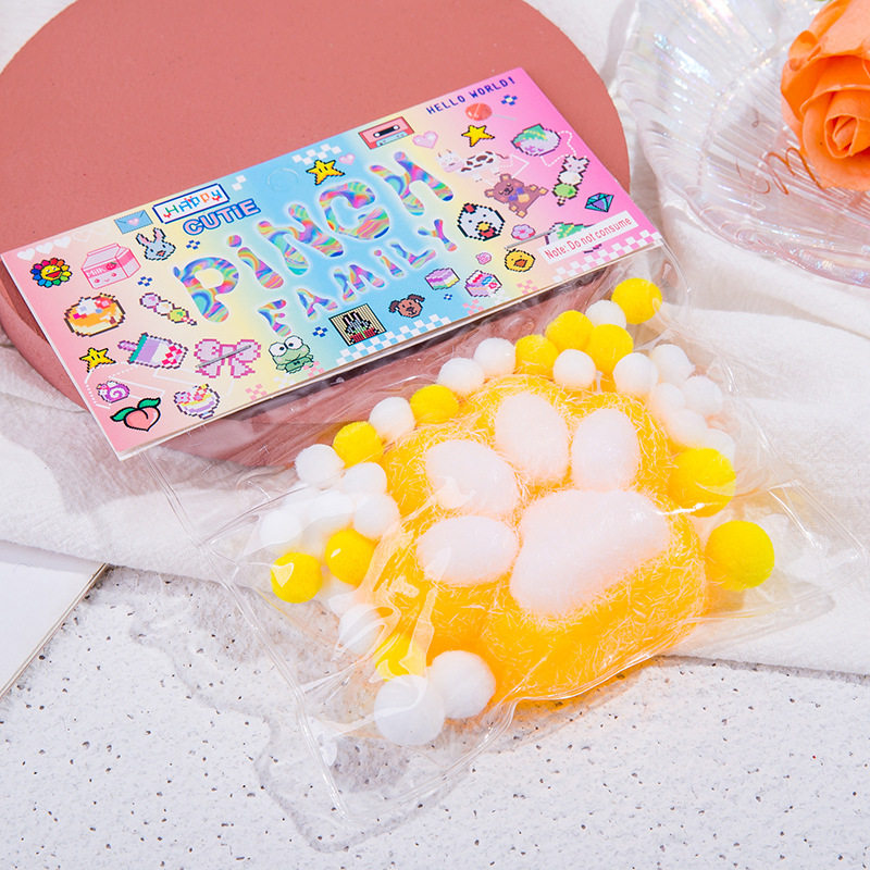 猫の足のぬいぐるみ✺黄色