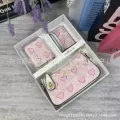 Pink with purple heart