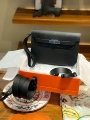 Epsom leather black buckle
