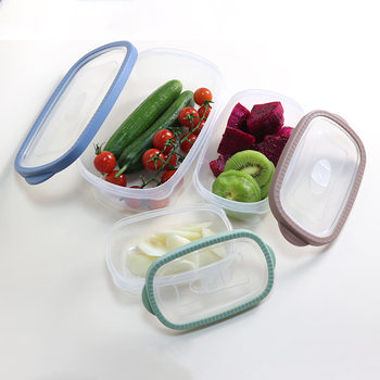 PP transparent round sealed box with lid household plastic kitchen storage box multi-capacity refrigerator fresh-keeping box wholesale