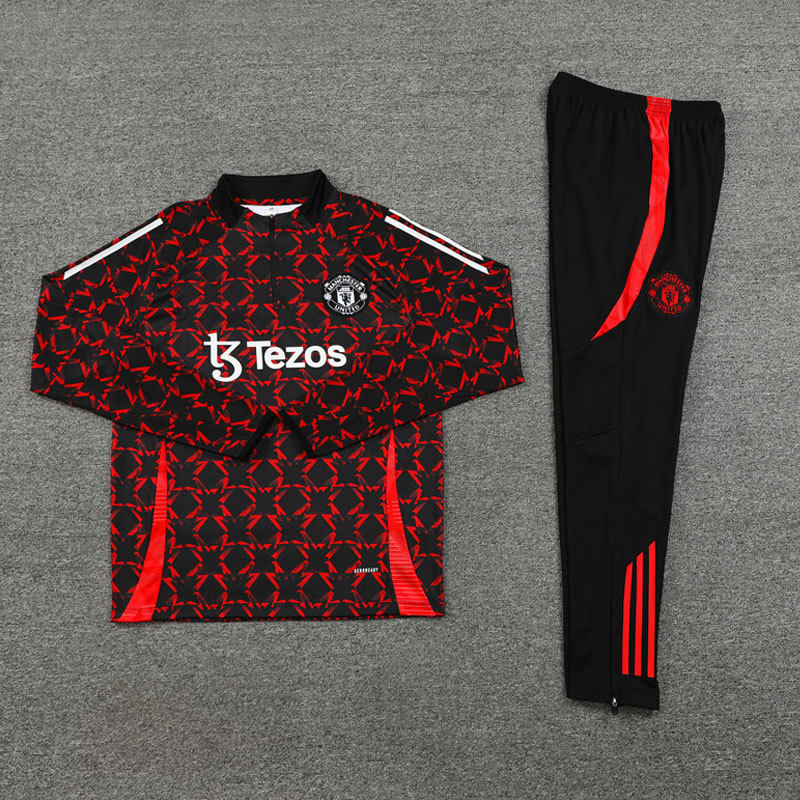 2024 autumn and winter new half-zip football training suit men's adult long-sleeved team uniform football suit