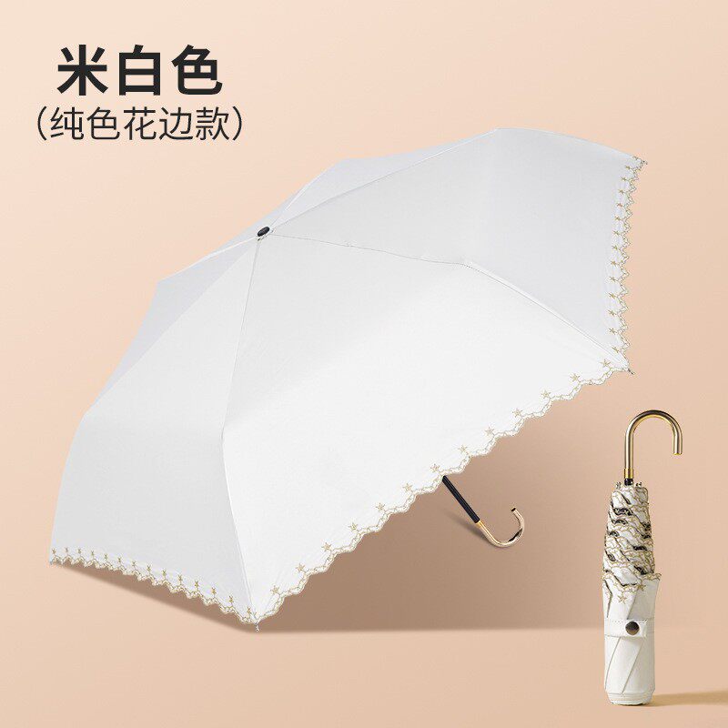 ゴールドフック刺繍星-ホワイト