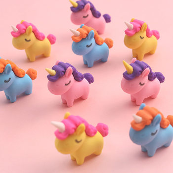 Cartoon Unicorn Eraser Student Modeling Rubber Creative 3D Rubber Pencil Eraser Children's Stationery Factory Wholesale