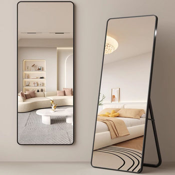 Full-Length Mirror Dressing Floor Mirror Household Wall-Mounted Wall-Mounted Internet Celebrity Girl's Bedroom Makeup Wall-Mounted Three-Dimensional Fitting Mirror
