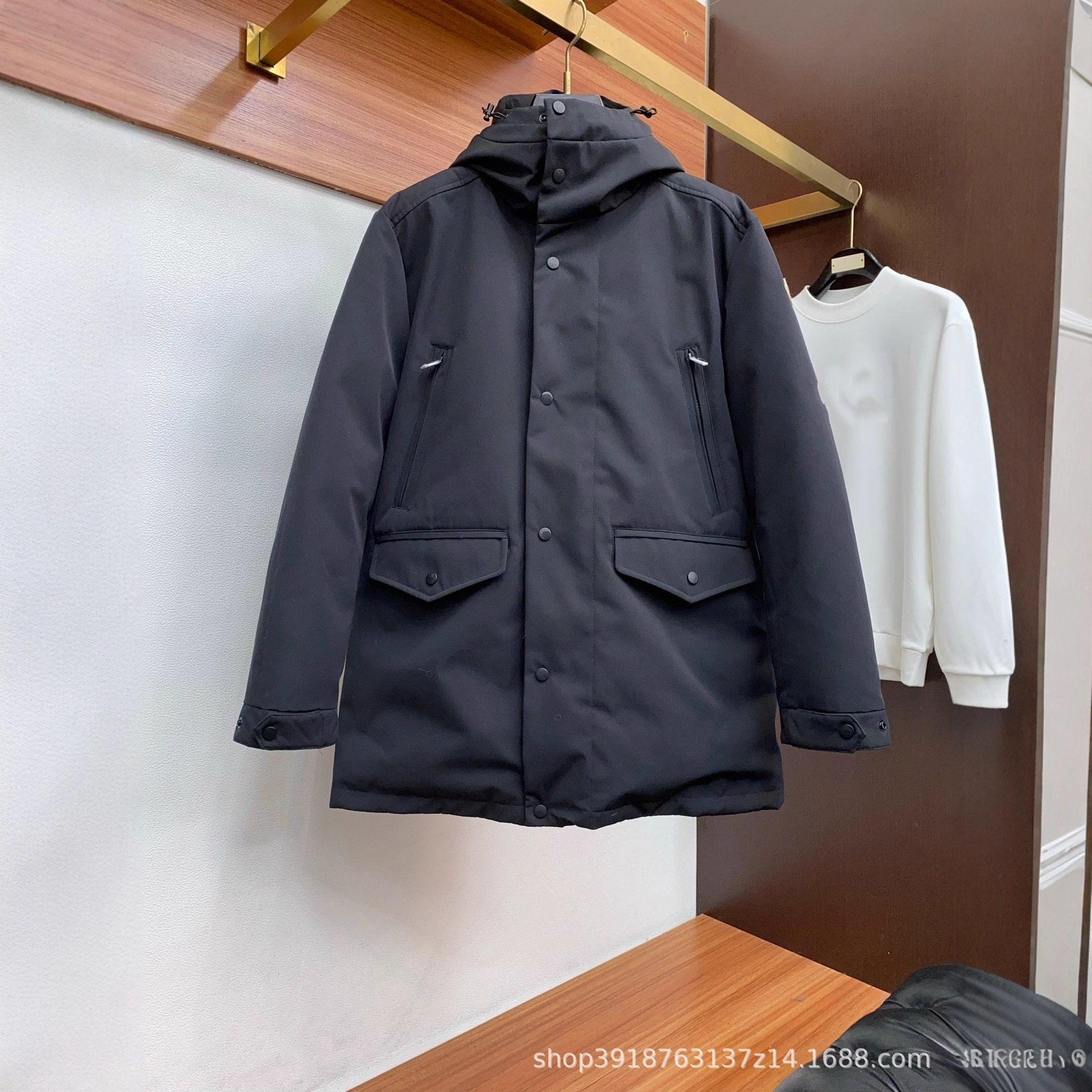 In-Stock Instant Delivery Mongolian M-Brand 90% Goose down Men's Business Casual Zhang Zhilin Thickened Same Style Parka down Jacket