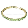 Buckle full of diamonds gold green diamond bracelet