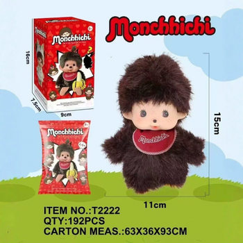 High-Quality Blind Box Trendy Toy Monchhichi Couple Standing Plush Toy Doll