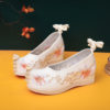Fenglin Tassel Style Ethnic Style Women's Cloth Shoes Inner Height Increasing Embroidered Shoes Retro Style Charm Ming Style Hanfu Shoes