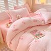 Winter Milk Velvet Four-Piece Set Thickeneded Coral Velvet Bed Bed Sheets Quilt Cover Fleece-Lined Bedding Three-Piece Flannel Set